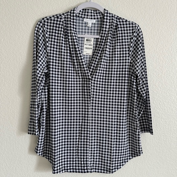 Charter Club V-Neck Blouse Size Petite Medium - Picture 1 of 6